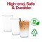 Clear with Silver Glitter Round Disposable Plastic Tumblers - 12 oz. (240 Cups)